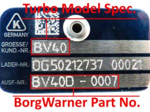 borgwarner turbo azonositasa